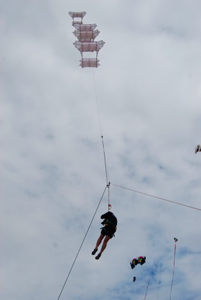 ascenssionnistes par cerfs-volants
